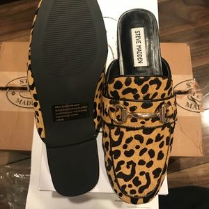 Steve Madden Riley Leopard Mules 6.5